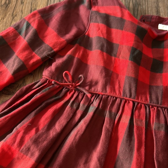 Gorgeous Authentic Burberry Girls Red Classic Print Dress Sz 8Y - Picture 2 of 10